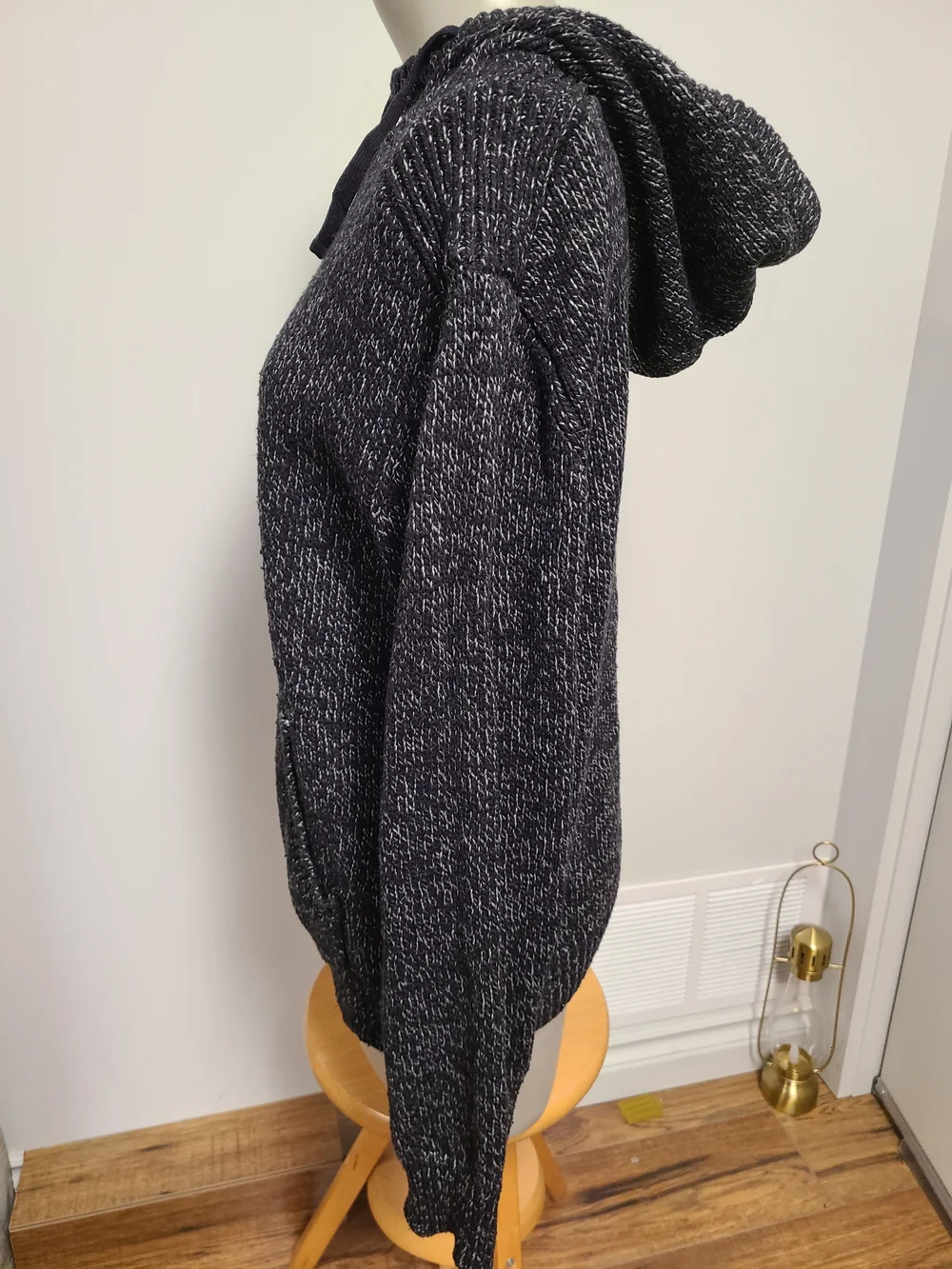 Roots Black & White Marled Knit Hoodie - Picture 4 of 6